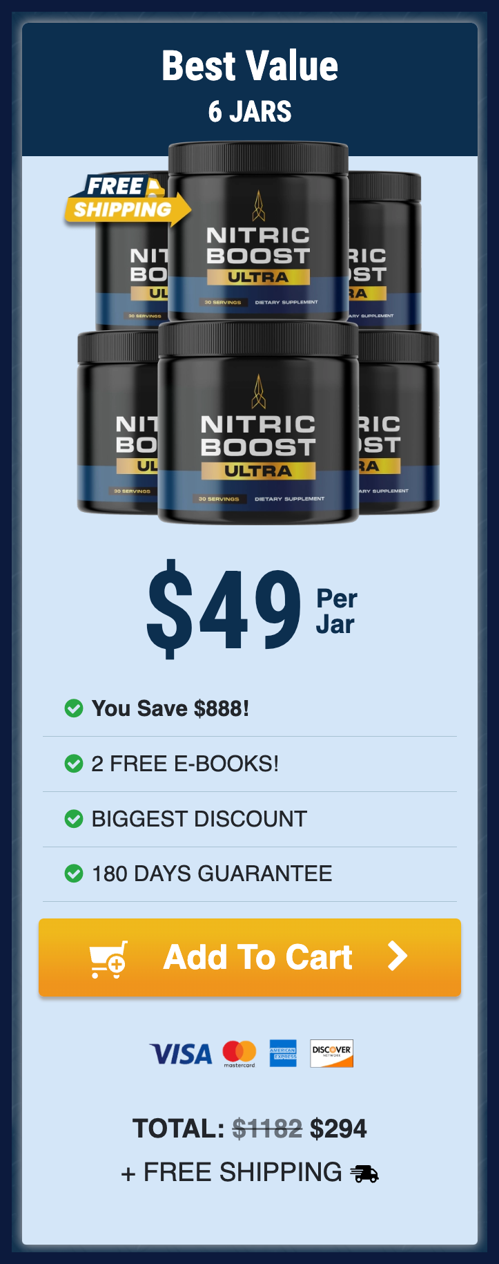 Nitric Boost Buy 6 Bottles